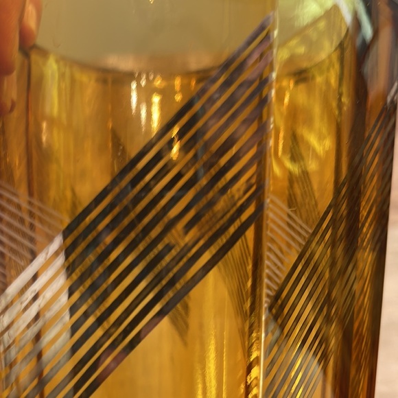 Set of 2 Large Vintage Amber MCM Vases - Picture 5 of 5